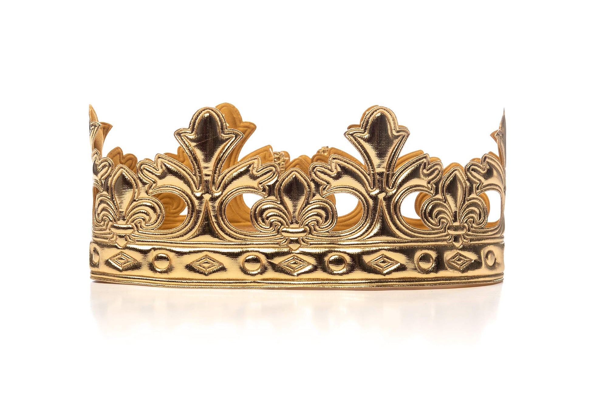 Little Adventures Soft Golden Prince And King Crowns Dress Up Costume Accessory (Gold Prince)