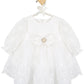 T.F. Taffy Taffy Baby Girl Newborn Christening Baptism, White, Size 0-3 Months