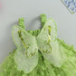Toddler Baby Girl Tutu Dress, Butterfly Fairy Dress Layered Princess Dresses For Birthday Photo Shoot Outfit (Green Butterfly, 1