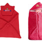 CTMKIDS Baby Wrap with Cap for Kids 74x74 cm  Red & Single Hooded Baby Sleeping Zipper Bag for Kids 65x36 cm