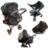 Stroller Sun Shade (Medium Black) - Universal Adjustable Spf 30+ Sunshade With See Through, Strollers Canopy Stroller Shade Exte