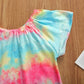 Bmnmsl Baby Toddler Girls Clothes 2T 3T 4T 5T Summer Outfits Kids Floral Short Sleeve Tops T-Shirt Vest & Denim Shorts Set