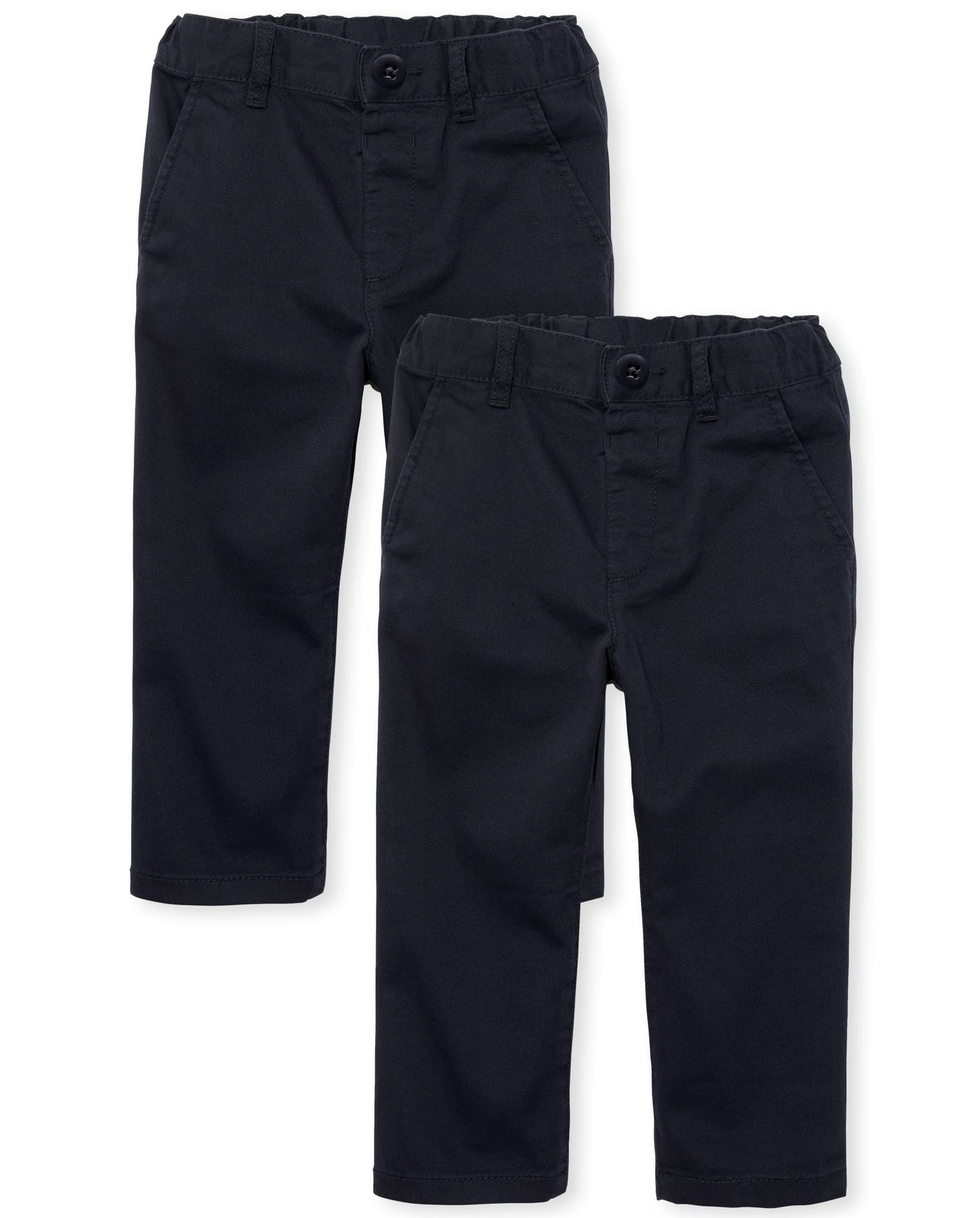 The Children'S Place Baby Boys' And Toddler Stretch Skinny Chino Pants, New Navy 2-Pack, 12-18 Months