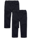 The Children'S Place Baby Boys' And Toddler Stretch Skinny Chino Pants, New Navy 2-Pack, 6-9 Months