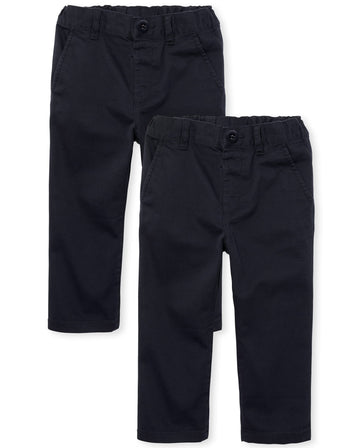 The Children'S Place Baby Boys' And Toddler Stretch Skinny Chino Pants, New Navy 2-Pack, 5T