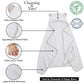 Channing & Yates Premium Boutique Hooded Baby Towels And 6 Washcloth Set - Organic Viscose Made From Bamboo Baby Towel With Hood