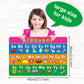 Patelai 4 Pcs Educational Preschool Placemat For Toddler And Kid, Non Slip Washable Reusable Learning Placemat For Nursery Homes