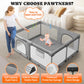 Foldable Playpen For Babies And Toddlers: 71'L X 59'W X 27'H, Large Kids Playpen With Mat, Portable Baby Play Yard For Indoor
