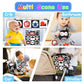 Black and White High Contrast Baby Toys 0-6 Months with Mirror, Crinkle and Rattles, Soft Baby Toys for Brain Development Montes