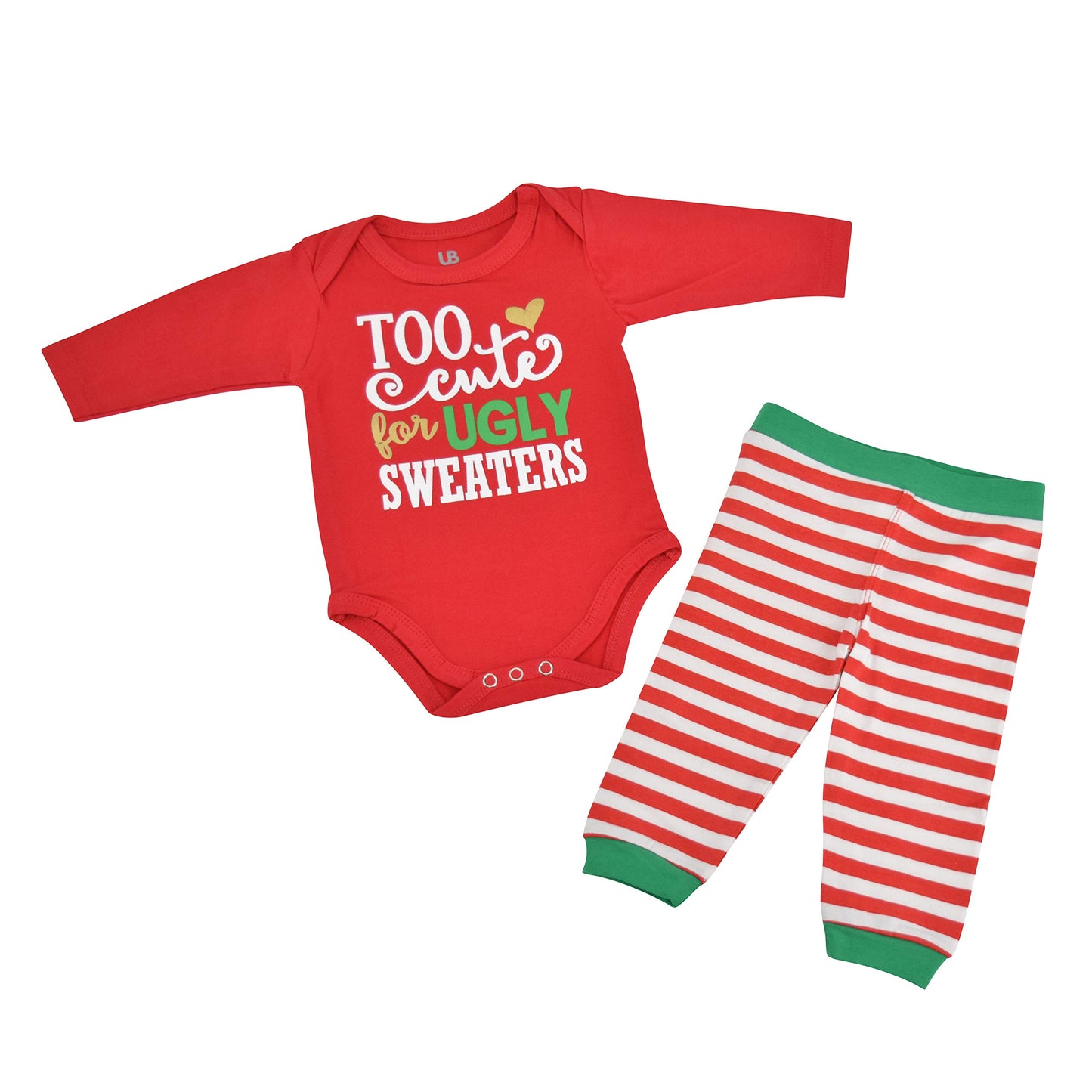 Unique Baby Girls Ugly Sweater Christmas Layette Set (12 Months)