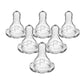 Dr. Browns Natural Flow Preemie Flow Narrow Baby Bottle Silicone Nipple, Slowest Flow, 0M+, 100% Silicone Bottle Nipple, 6 Count