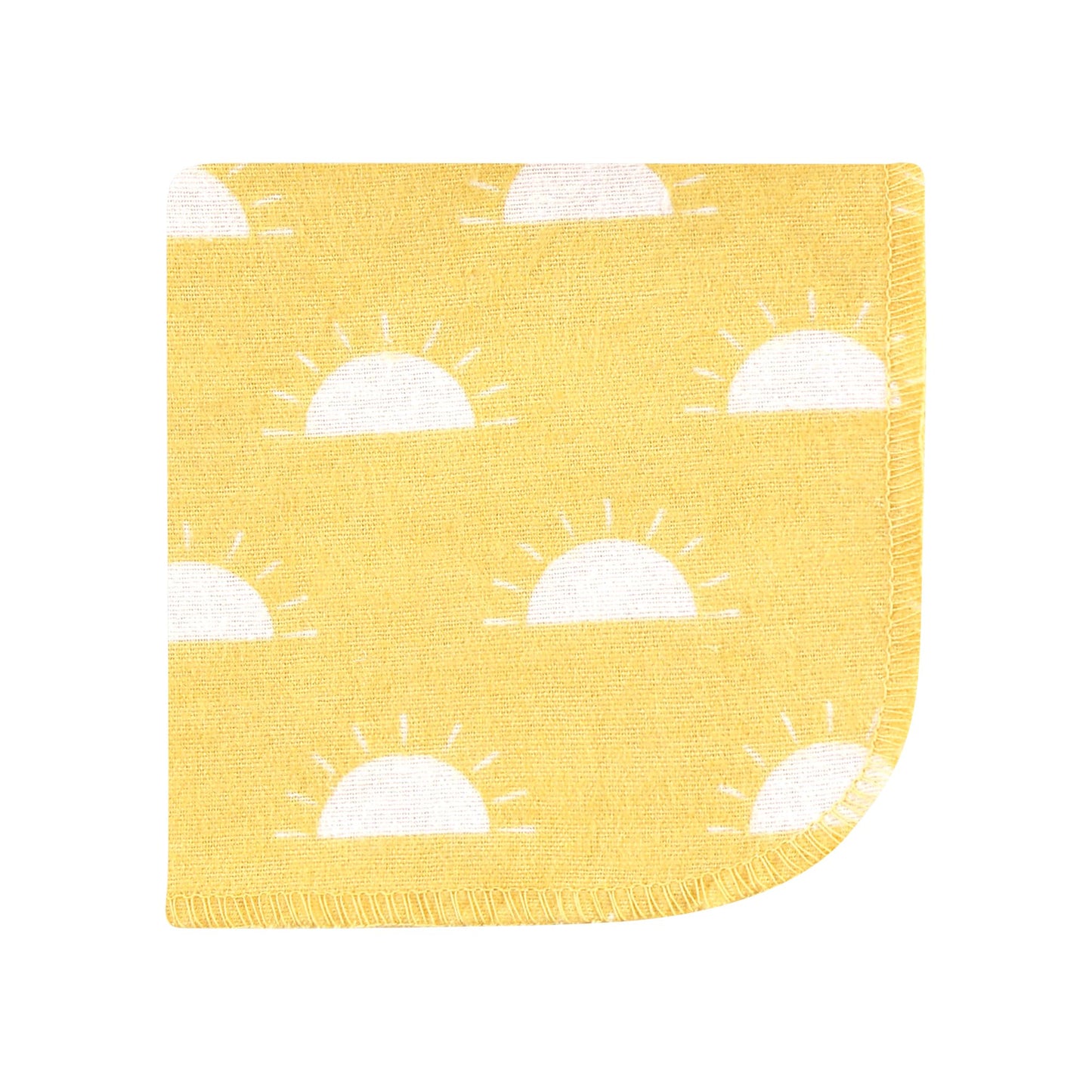 Hudson Baby Unisex Baby Flannel Cotton Washcloths, My Sunshine 12 Pack, One Size