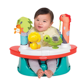 Infantino 3-In-1 Grow-With-Me Discovery Seat And Booster, Baby Activity Seat, Booster Seat For Dining Table With Removable Tray
