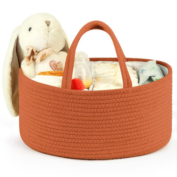 Maliton Baby Diaper Caddy Organizer, Cotton Rope Diaper Caddy For Baby Girl And Baby Boy, Portable Diaper Organizer For Changing
