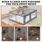 Foldable Playpen For Babies And Toddlers: 71'L X 59'W X 27'H, Large Kids Playpen With Mat, Portable Baby Play Yard For Indoor