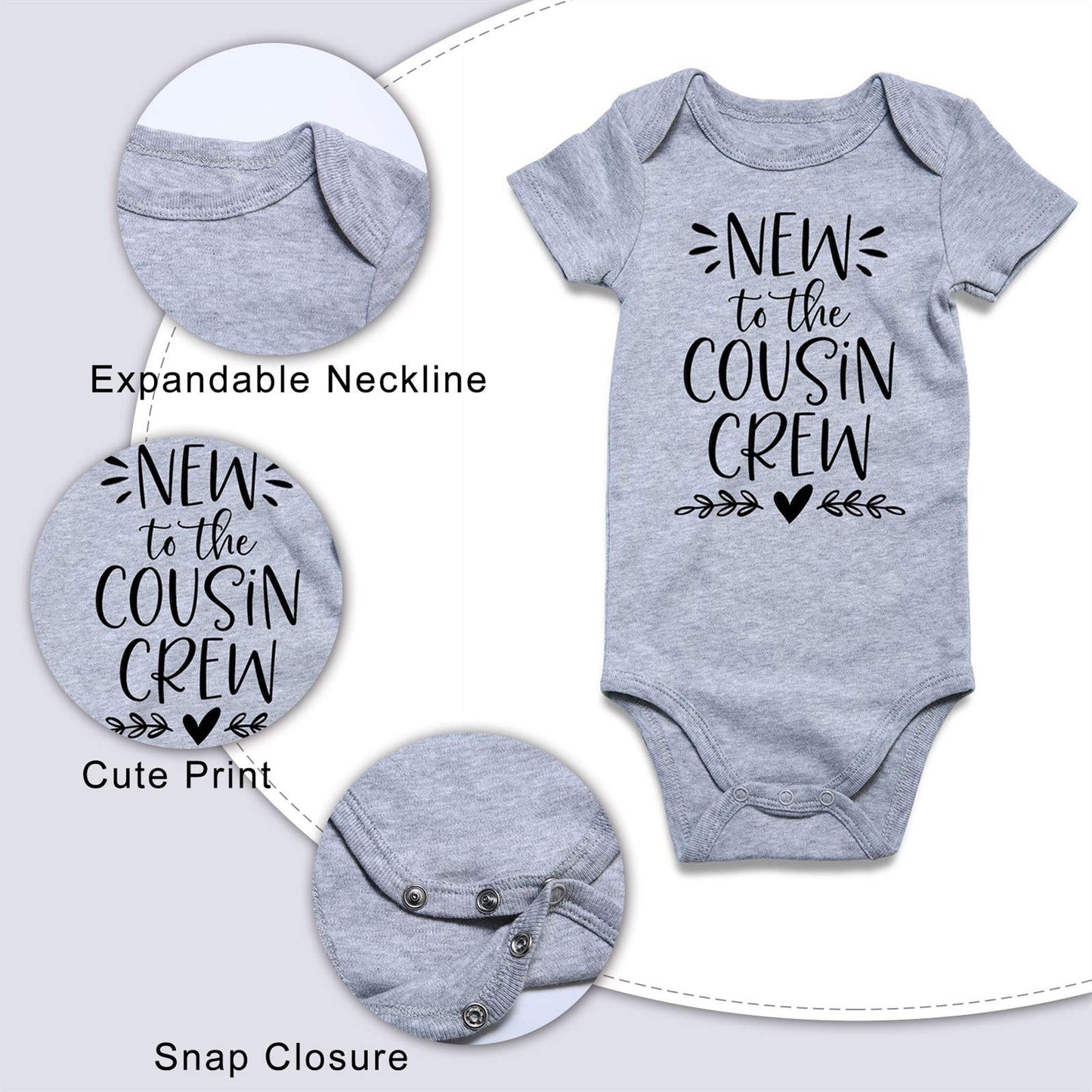 Vieille Newborn Baby Cousin Crew Clothes Bodysuit Girl Cotton Short Sleeve For Infant Unisex Boy Outfits Jumpsuits 0-3 Months