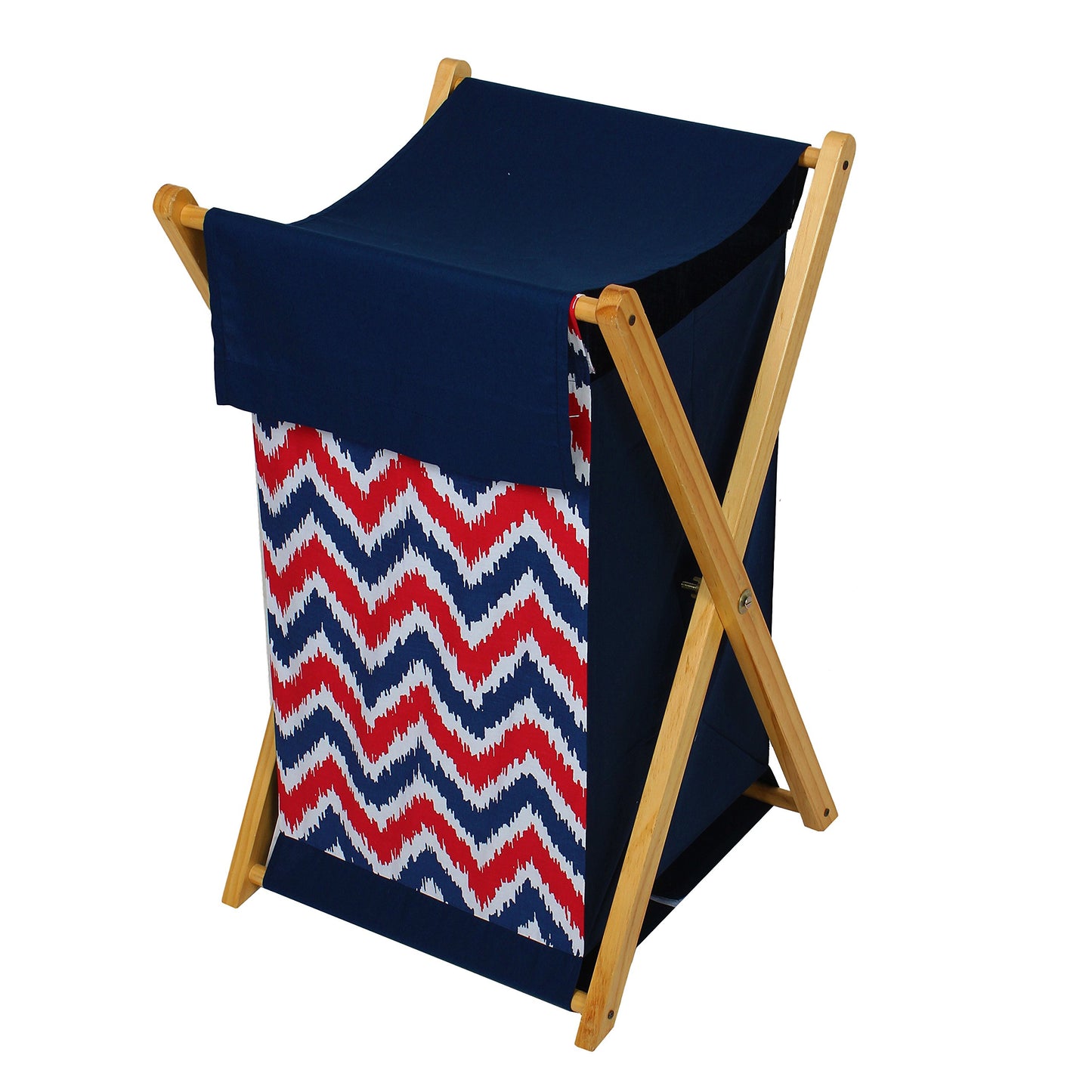 Bacati - Mix N Match Zigzag Hamper (Navy/Red)