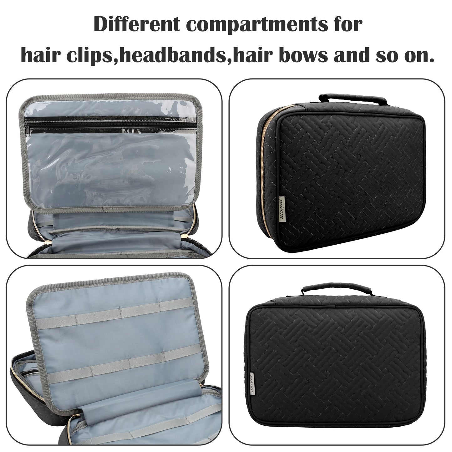 Micom Hair Accessories Storage Bag For Baby Girls, Hair Bow Organizer, Multifunctional Hair Accessories Storage Carrying Case Fo