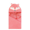 Hudson Baby Unisex Baby Cotton Animal Face Hooded Towel, Miss Fox, One Size