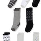 Hudson Baby Unisex Baby Cotton Rich Knee-High Socks, Black Gentleman, 0-6 Months