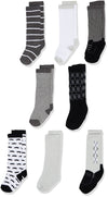 Hudson Baby Unisex Baby Cotton Rich Knee-High Socks, Black Gentleman, 0-6 Months
