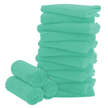16 Pack Baby Washcloths - 10X10 Inch, Coral Fleece - Extra Absorbent And Soft Wash Clothes For Newborns, Infants And Toddlers -