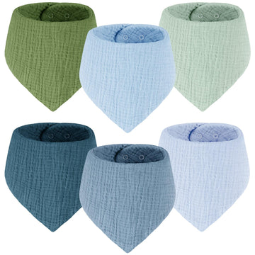 Yukkidds Muslin Bibs For Boys Girls Baby Bibs For Drooling And Teething 100% Cotton Soft And Absorbent For Unisex Newborn Infant