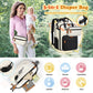 Rainsmore Diaper Bag Backpack, Large Waterproof Baby Bag With Changing Pad, Detachable Crossbody Bag & Stroller Straps Travel Di