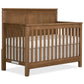   volur Oakley 5-in-1 Convertible Full-Size Baby Crib in Hickory, GreenGuard Gold & JPMA, 3 Mattress Heights, Converts to Toddle