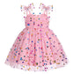Idopip Baby Girls Sequin Polka Dot Tutu Dress Summer Sleeveless Backless Princess Birthday Party Dresses Toddler Girl First Comm