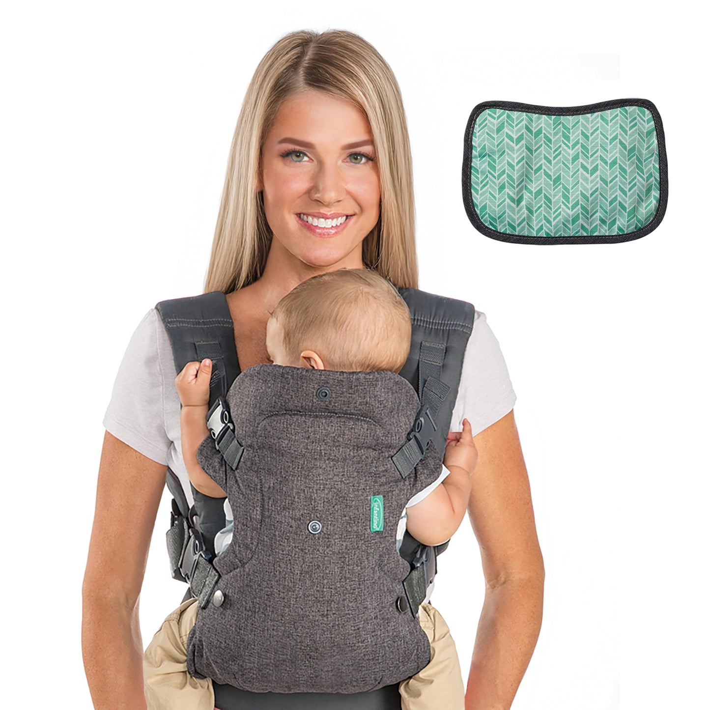Infantino Flip 4In1 Convertible Carrier With Adjustable Ergonomic Seat, Head Support, Shoulder Straps, And Waist Belt, 4 Ways 