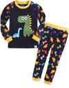 Vaenait Baby Kids Boys Girls Long Sleeve Cotton Sleepwear Pajamas 2Pcs Set Buddy Dino 10Y/Js