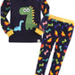 VAENAIT BABY Kids Boys Girls Long Sleeve Cotton Sleepwear Pajamas 2pcs Set Buddy Dino 12-18M/XS