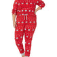 Honestbaby Baby-Organic Cotton Holiday Family Jammies, Fair Isle Red, Women'S 2-Piece Pajama Set X-Small