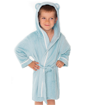 Premium Soft Bath Robe For Toddlers Babies Kids - Organic Bamboo Toddler Robe With Hood - Girls Robe Boys Robe Baby Robe (2-3T,