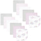 Hudson Baby Unisex Baby Flannel Cotton Washcloths, Lilac Elephants 12 Pack, One Size