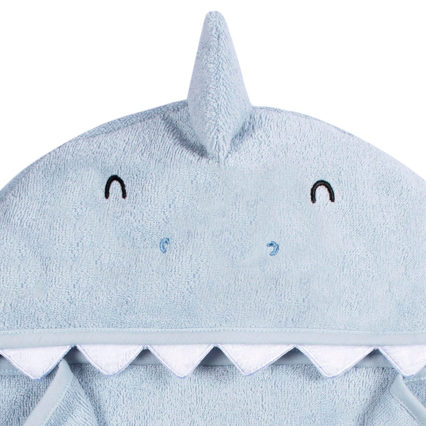 Gerber Baby 4 Piece Animal Character Hooded Towel And Washcloth Set, Blue Shark, One Size
