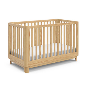 Storkcraft Santos Convertible Crib (Natural) - GREENGUARD Gold Certified, Fits Standard Crib Mattress, Converts to Toddler Bed a