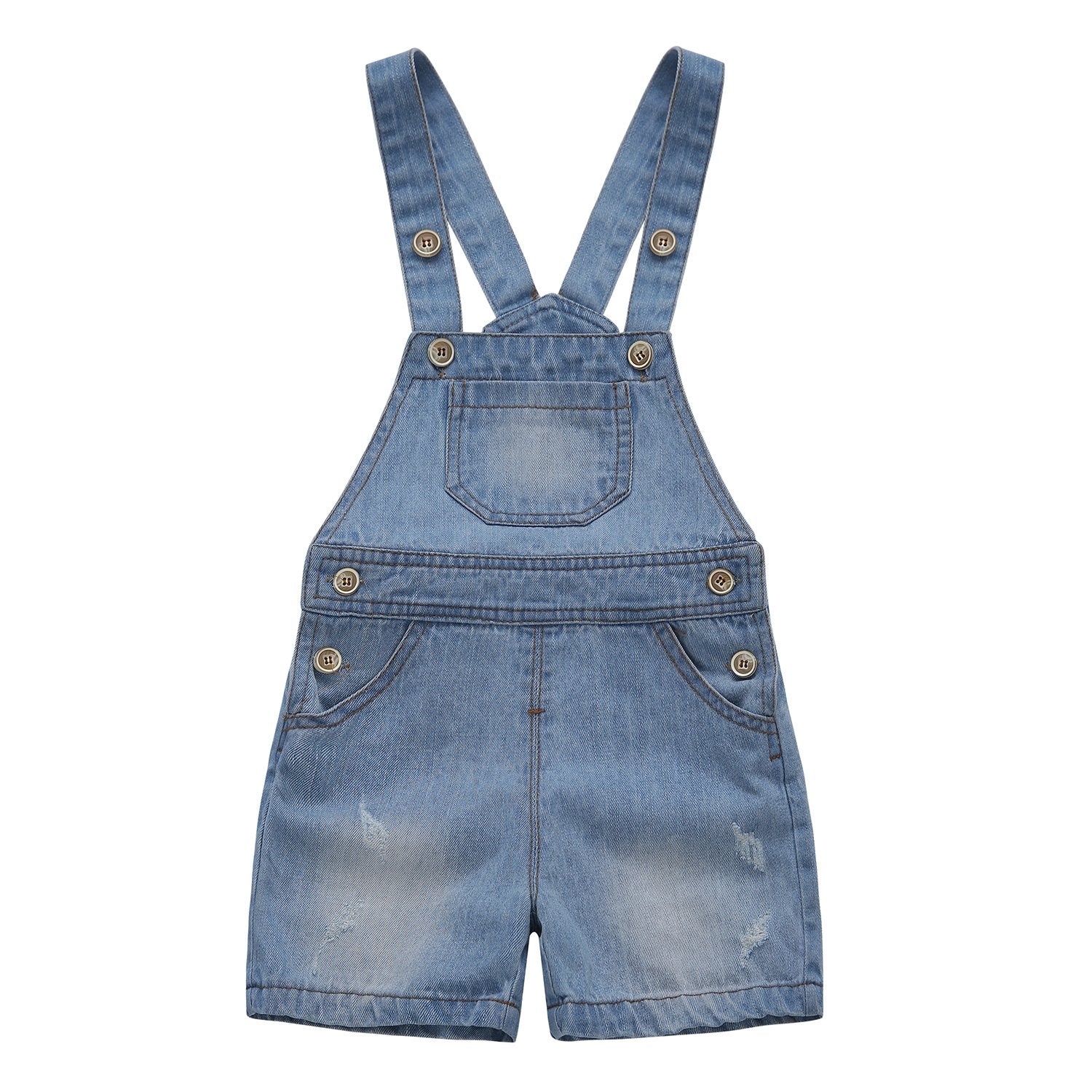 Kidscool Space Baby Girl Boy Jean Overalls,Toddler Summer Denim Shortall,Blue,12 WBBAPB07D33Y9ZF