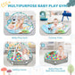 Baby Gym Play Mat, 8-In-1 Tummy Time Mat & Ball Pit With 6 Toys, Washable Baby Activity Play Mat For Visual, Hearing, Sensory, M