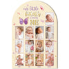 R HORSE My First Year Photo Display Wood Board - 3D Pink Purple Butterfly Baby s First Year Picture Frame, 12 Months Milestone 
