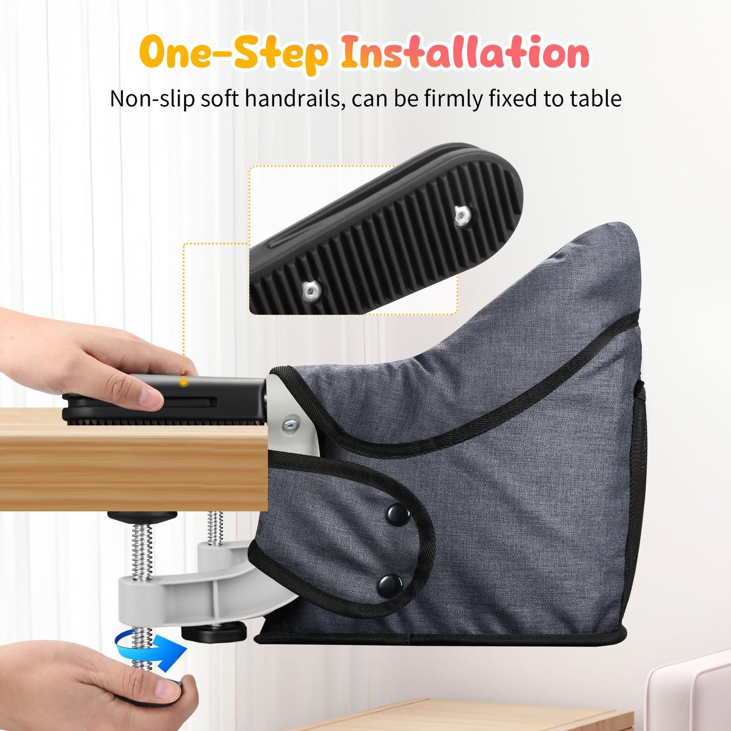 Hook On High Chair With Tray: High Chair For Babies And Toddlers 6-36 Months, Portable And Foldable High Chair For Home And Trav