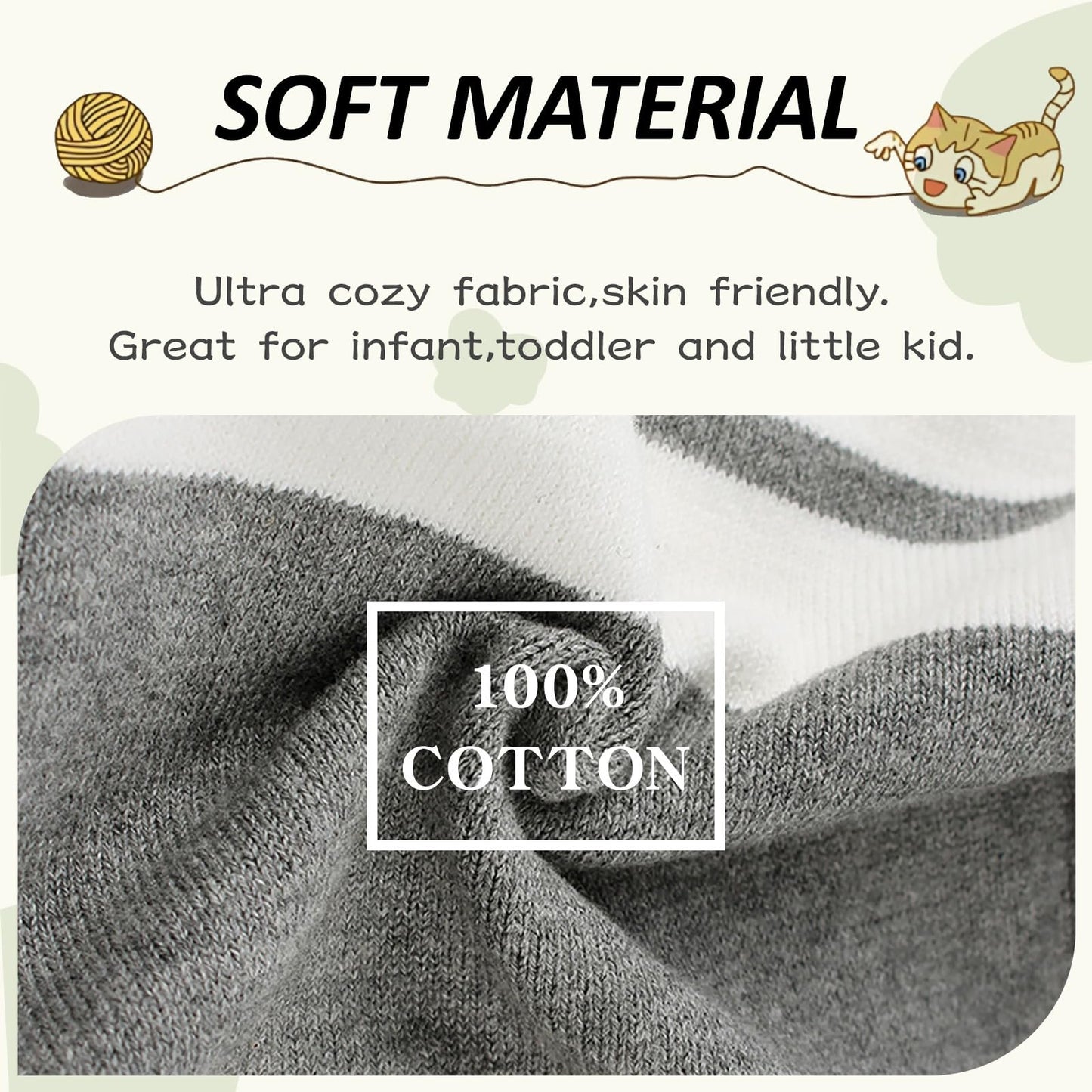 Peecabe Toddler Baby Cable Knit Sweater For Boys Long Sleeve Crewneck Striped Cotton Pullover Sweatshirt Fall Winter 1-5T (3T, G