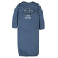 Gerber Unisex Baby Boy And Girls 4-Pack Sleeper Gown Dinosaur Blue 0-6 Months