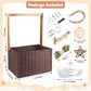 Wisreach Wooden Baby Shower Crate Closet, Foldable Handwoven Storage Basket With Handle For Shower Gifts