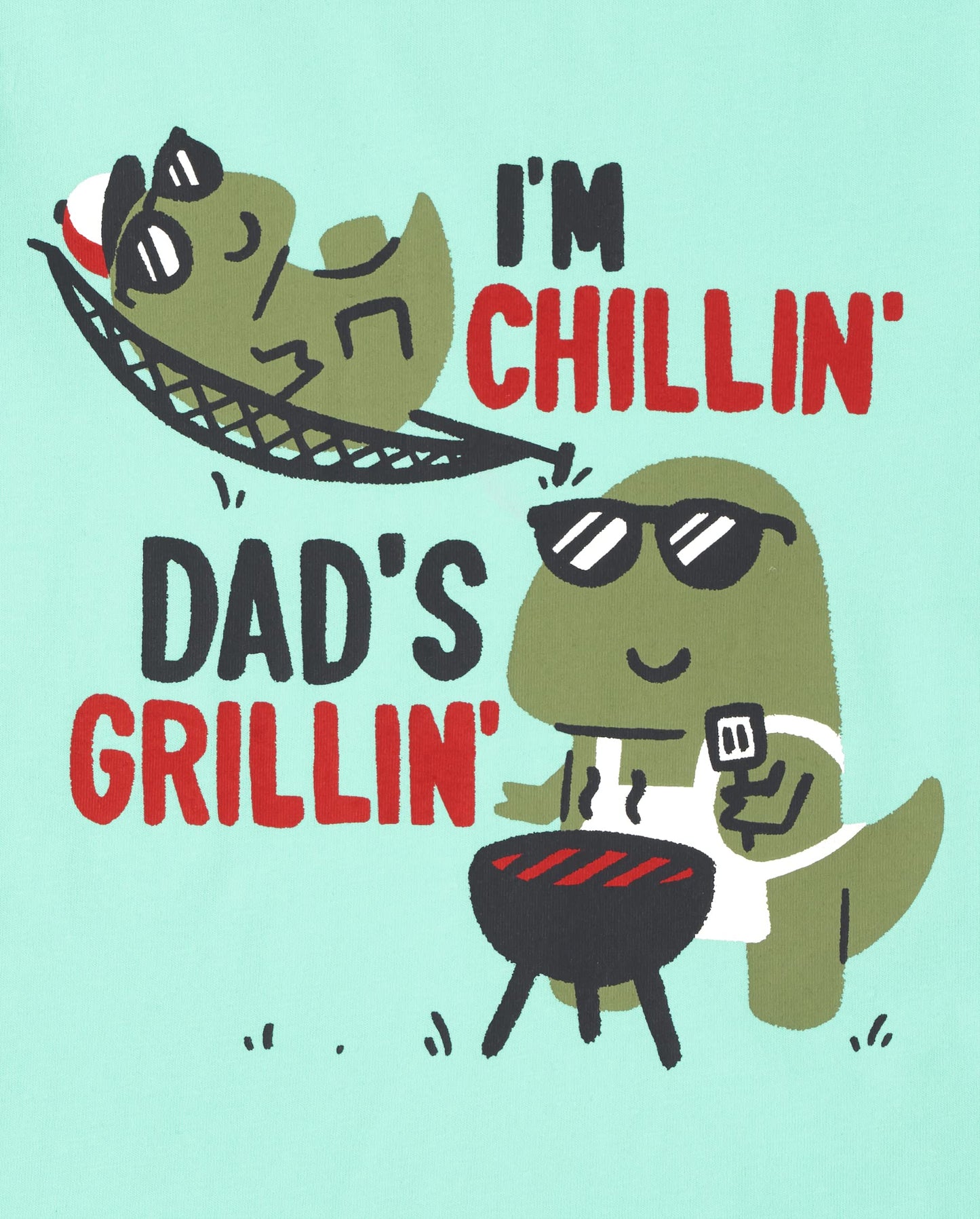 The Children'S Place Baby Boys And Toddler Short Sleeve Graphic T- 2-Pack T Shirt, I'M Chillin' Dad'S Grillin I Get My Looks Fro