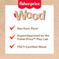 Fisher-Price Wood Baby Playmat Lay & Play Deluxe Activity Gym With Wooden Frame & Tummy Time Sensory Toys For Newborns 0+ Months