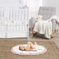 Sweet Jojo Designs Boho Rainbow Girl Baby Playmat Tummy Time Infant Play Mat - Blush Pink Dusty Rose Gold Yellow Mauve Taupe Bei