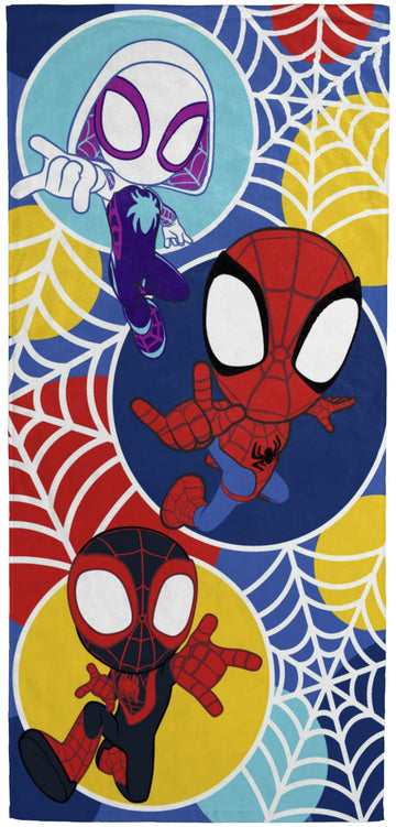 Jay Franco Marvel Spidey & His Amazing Friends Bath Pool Beach Towel - Kids Super Soft & Absorbent 100% Cotton Towel With Ghost