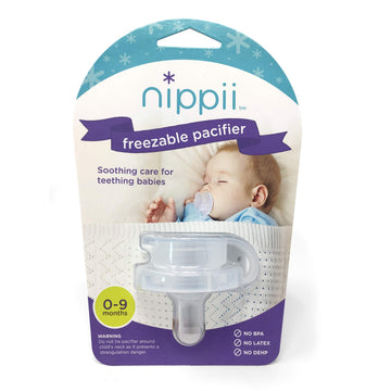 Nippii Freezable Pacifier For Teething | Bpa Free Medical Grade Silicone | Boy And Girl Babies 0-9 Months | Teething Relief | Pa